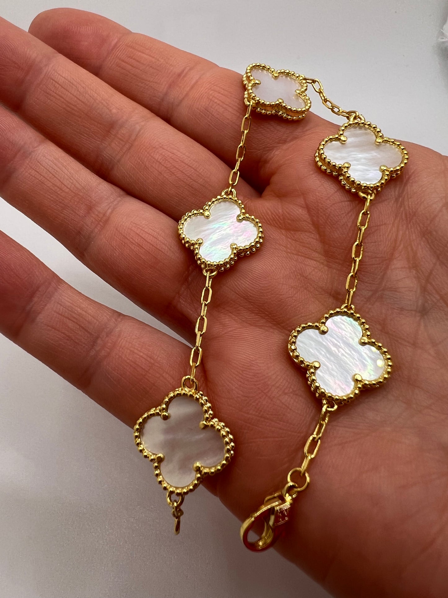 Clover Necklace 18K Gold Plated 925 Sterling Silver 10 motif Clover Necklace