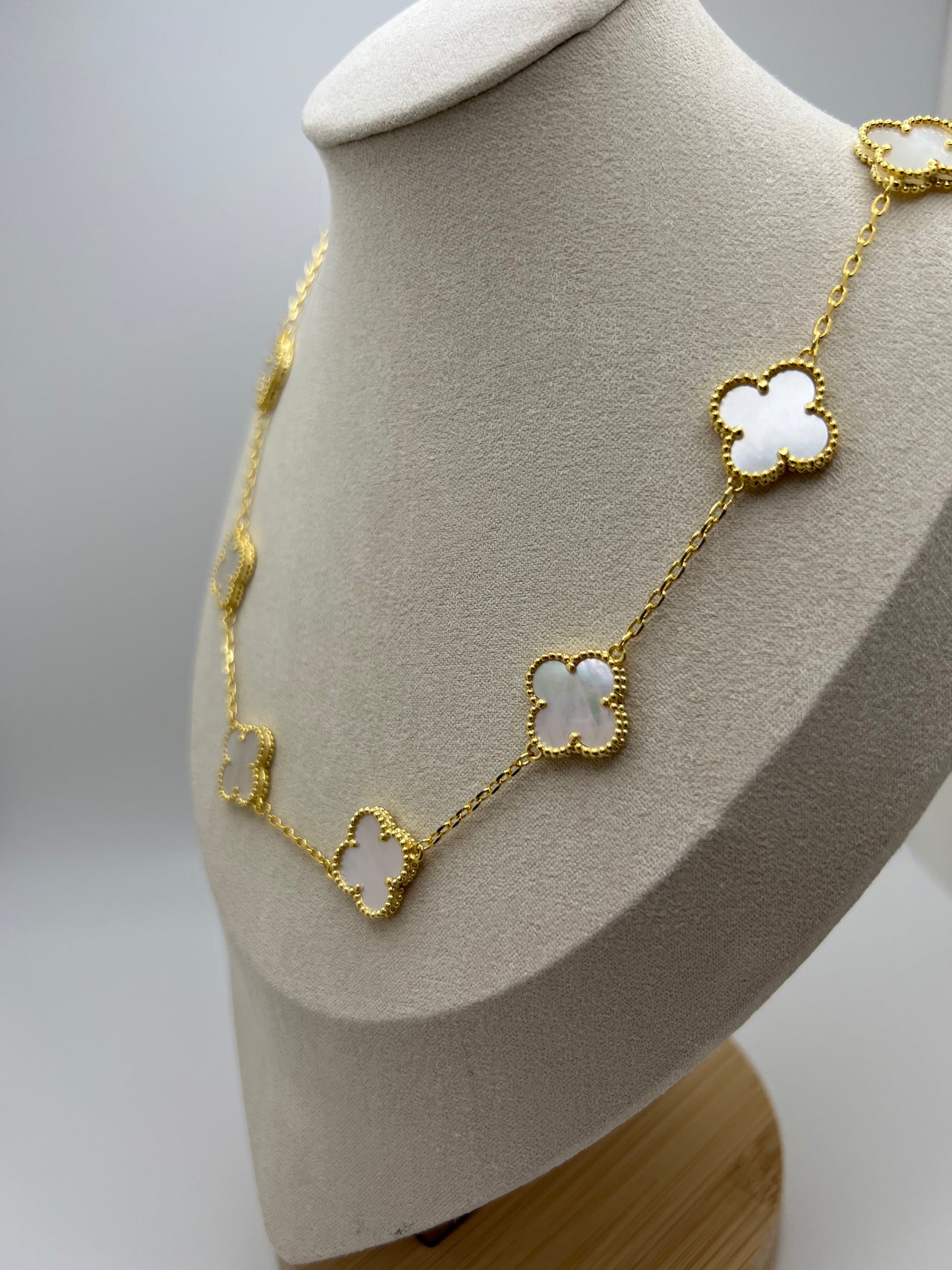 Clover Necklace 18K Gold Plated 925 Sterling Silver 10 motif Clover Necklace