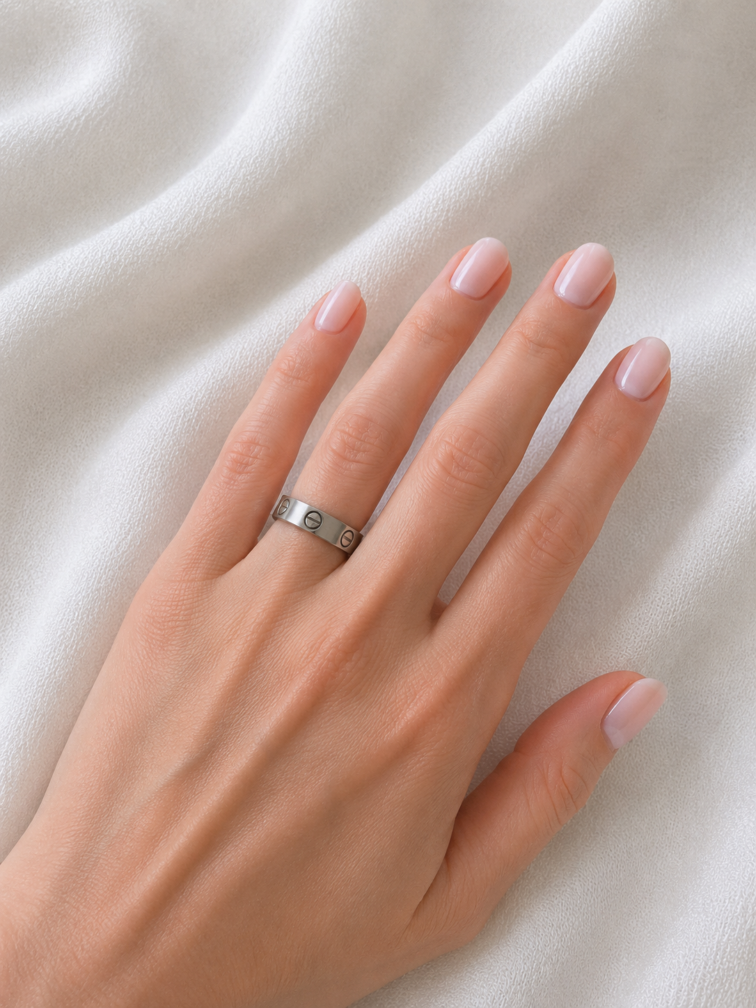 Love Band Ring 6mm – 18K White Gold Plated Stainless Steel, Minimal Ring