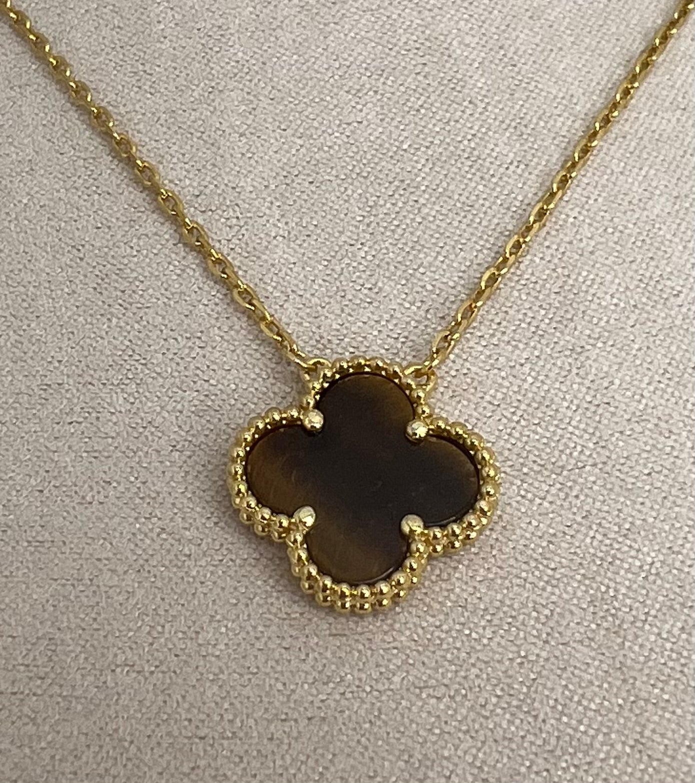 Clover Pendant 18K  Gold Plated 925 Sterling Silver 1 motif Clover Pendant