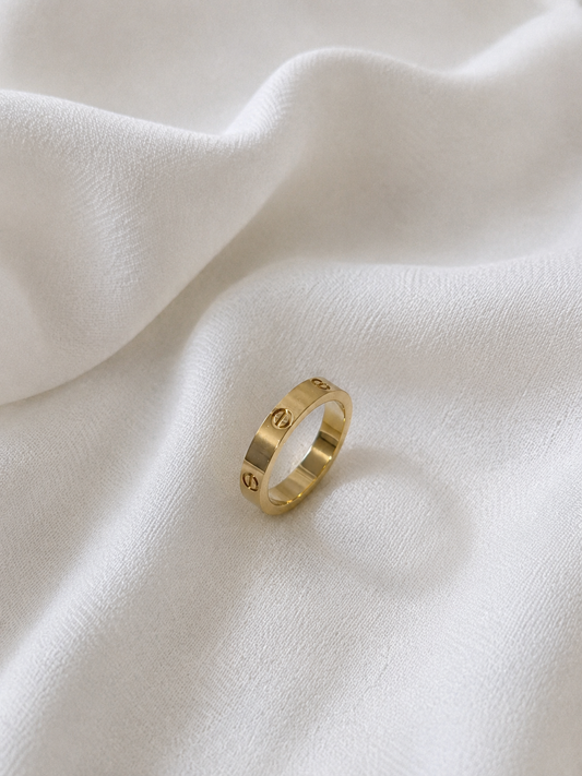 Love Band Ring 4mm – 18K Gold Plated Stainless Steel, Minimal Ring