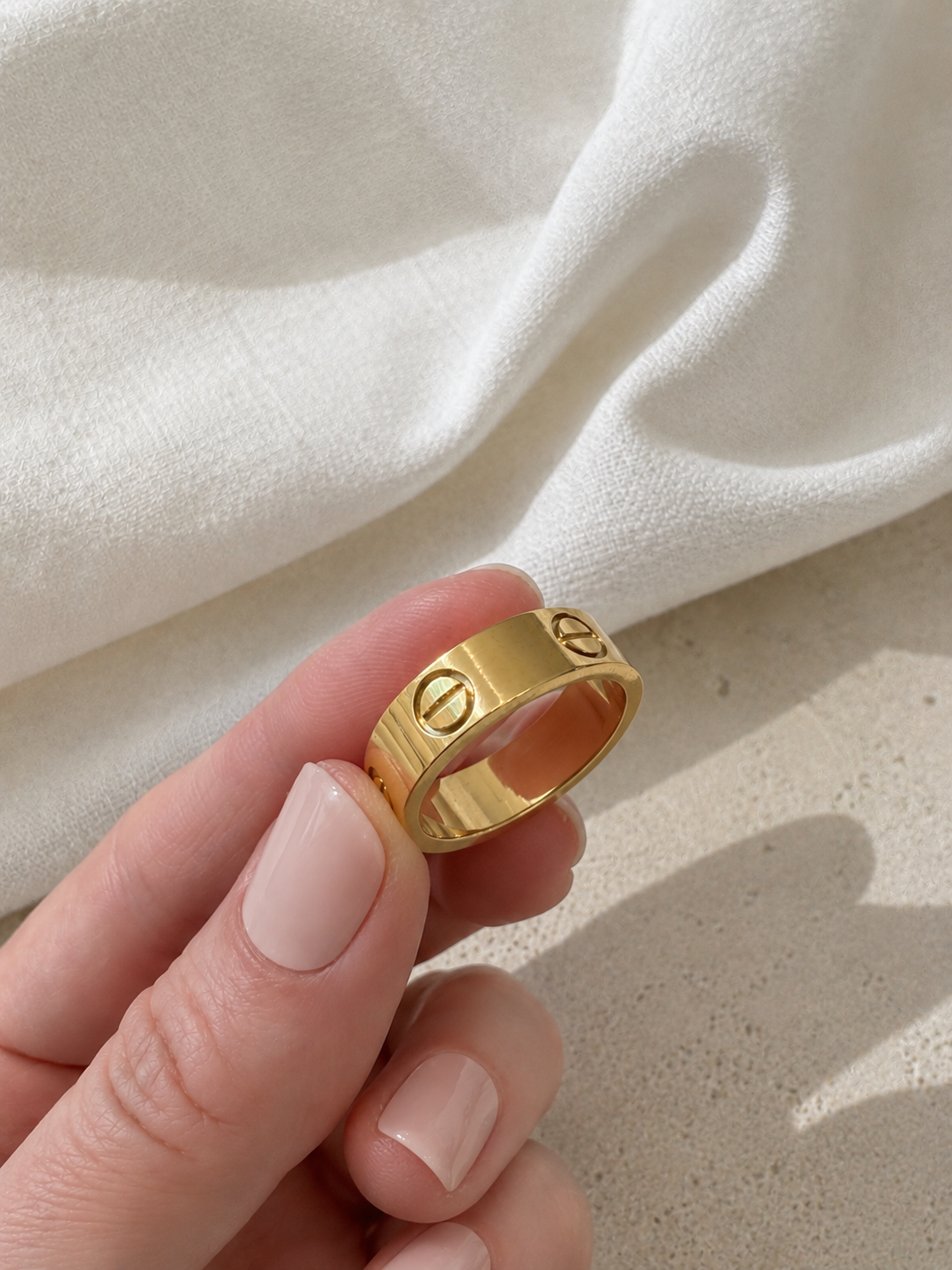 Love Band Ring 6mm – 18K Gold Plated Stainless Steel, Minimal Ring