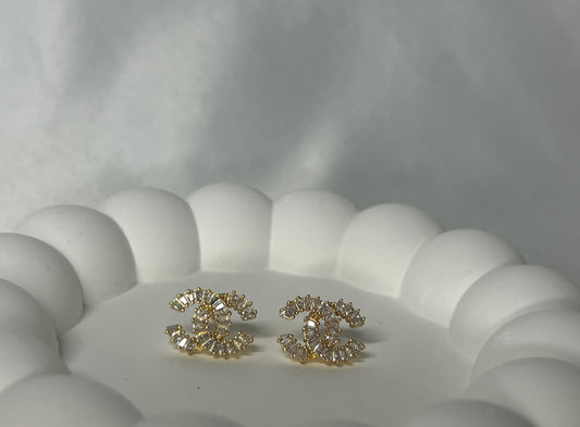 CZ Earrings Stainless Steel 18K Gold Plated Cubic Zircon Earrings