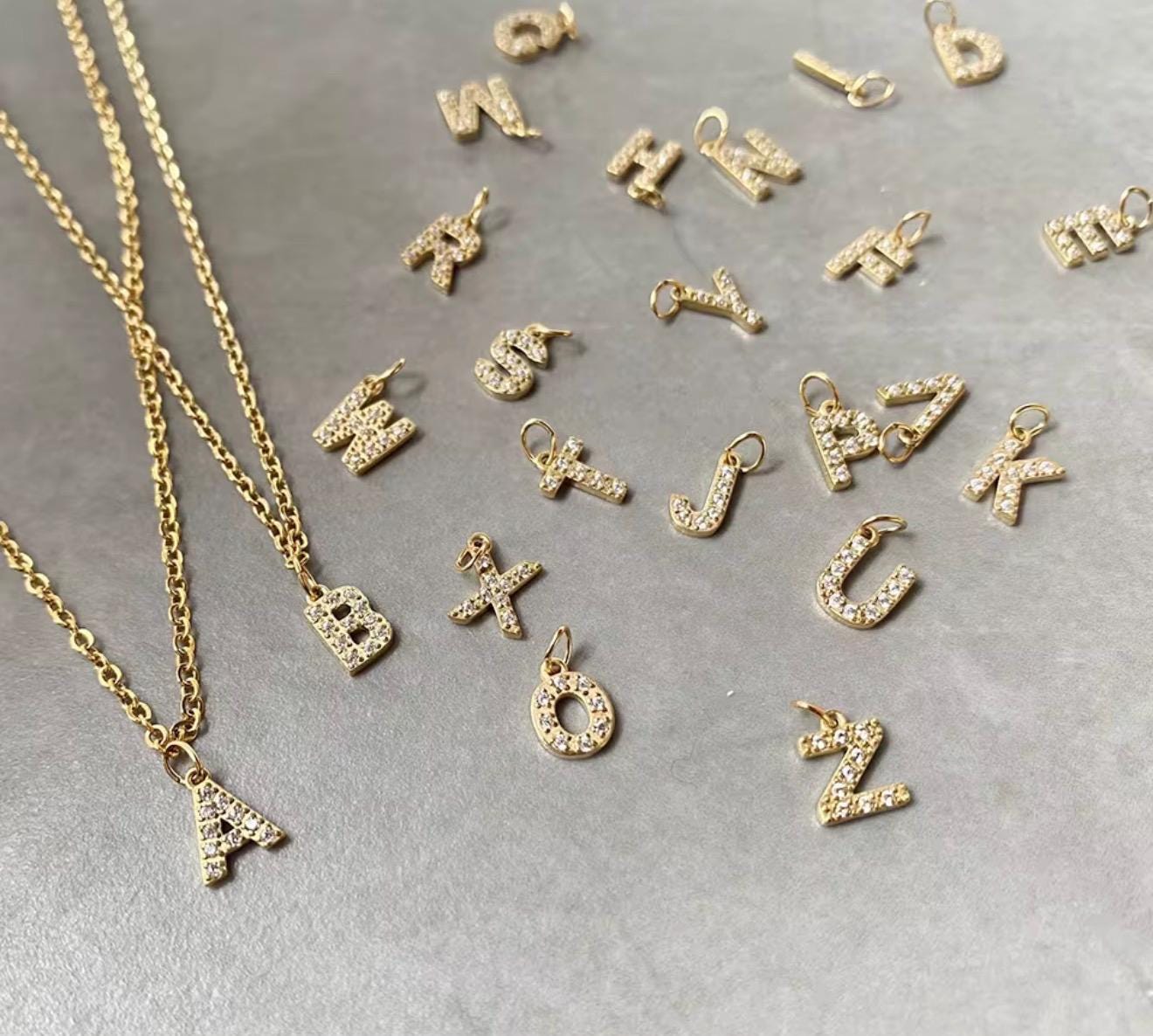 Personalized Gold Charm Bracelet, Butterfly Initial Bracelet, CZ Letter Bracelet, Adjustable Stainless Steel Jewelry, Gift for Her