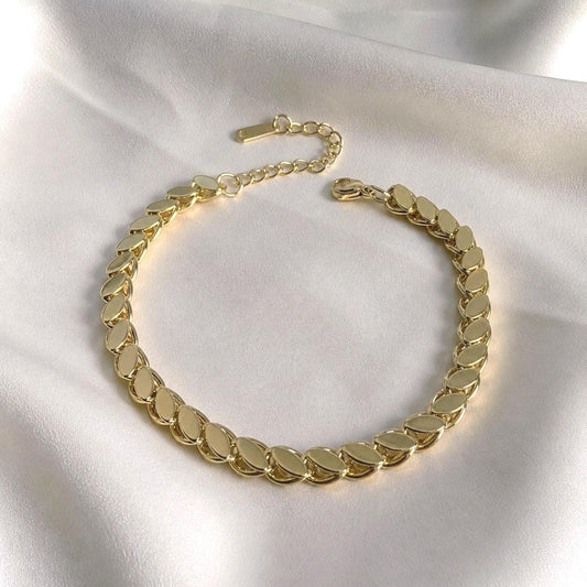 Gold Chain Bracelet, Gold Plated Stainless Steel Bracelet, Adjustable Chunky Link Bracelet, Minimal Jewelry, Gift for Her
