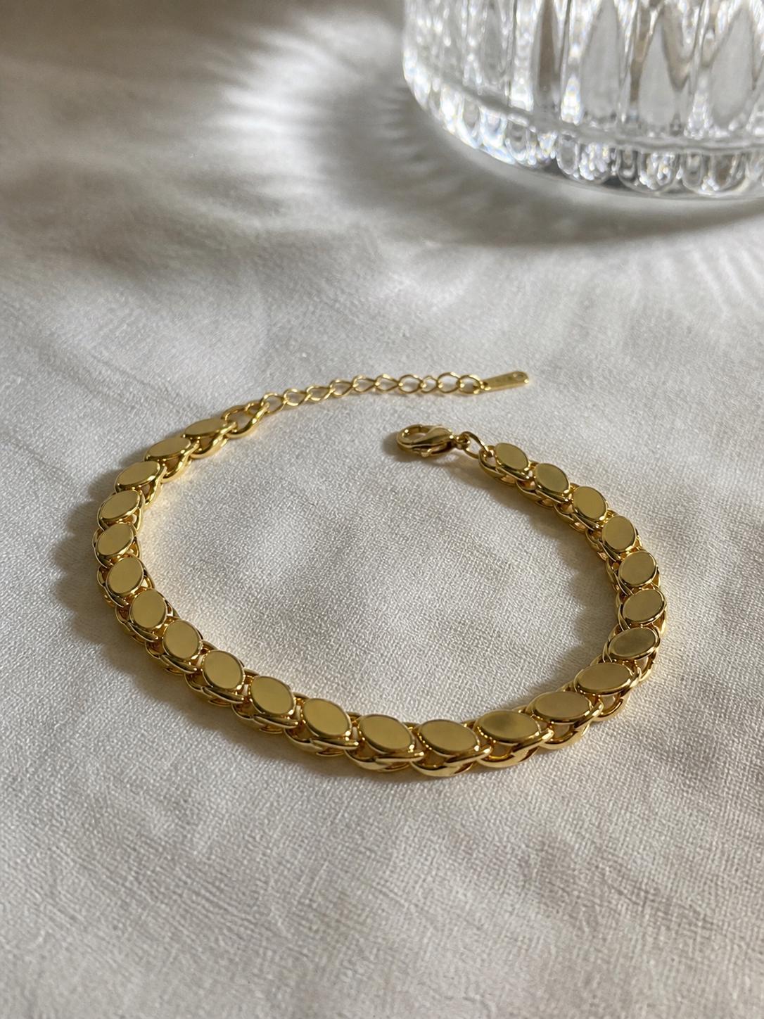 Gold Jewelry Set, Necklace Bracelet Set, Gold Plated Stainless Steel Chain Set, Matching Minimal Jewelry, Layering Set, Gift for Her
