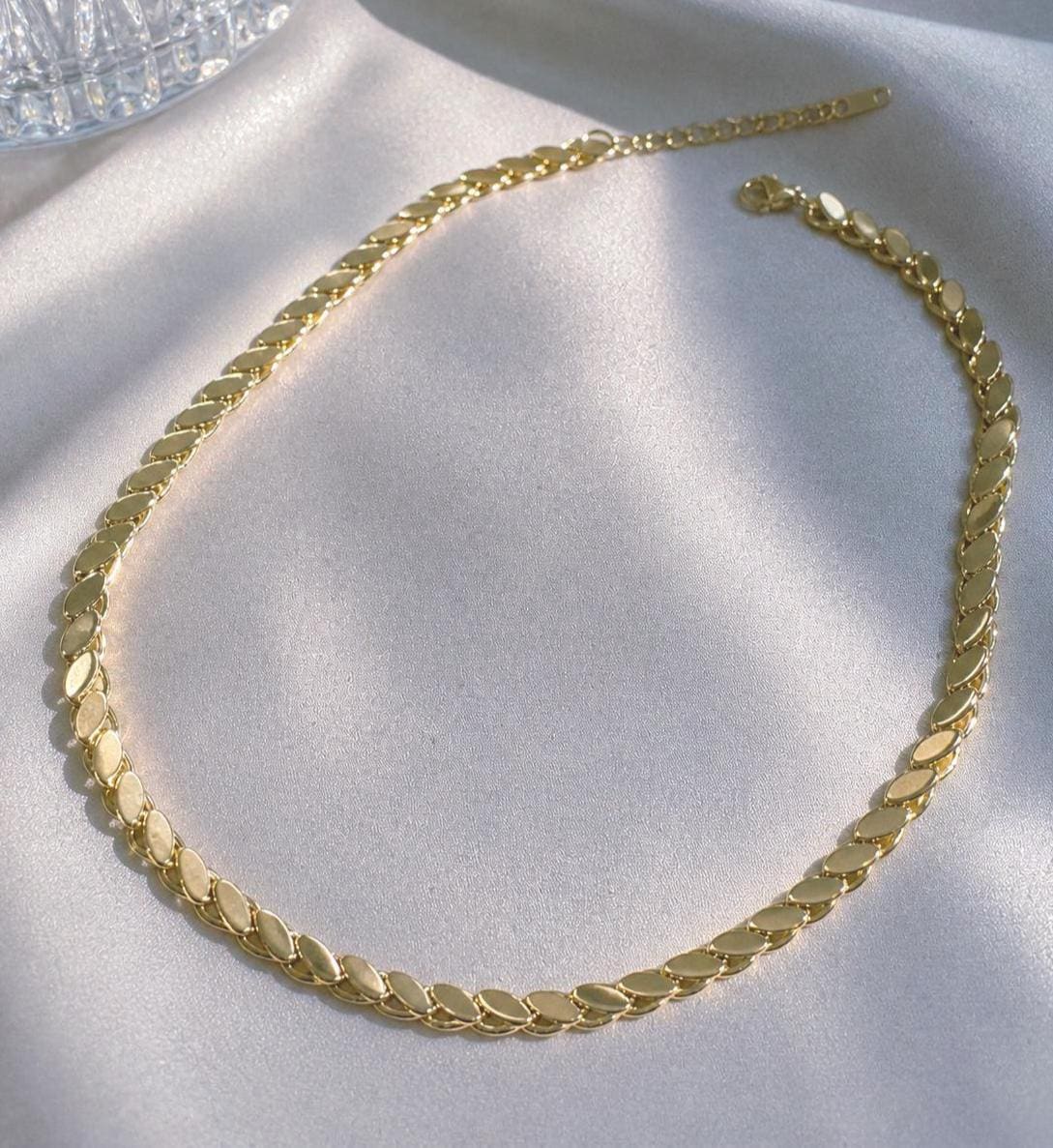 Gold Chain Necklace, Gold Plated Stainless Steel Necklace, Chunky Link Necklace, Adjustable Layering Necklace, Minimal Jewelry Gift