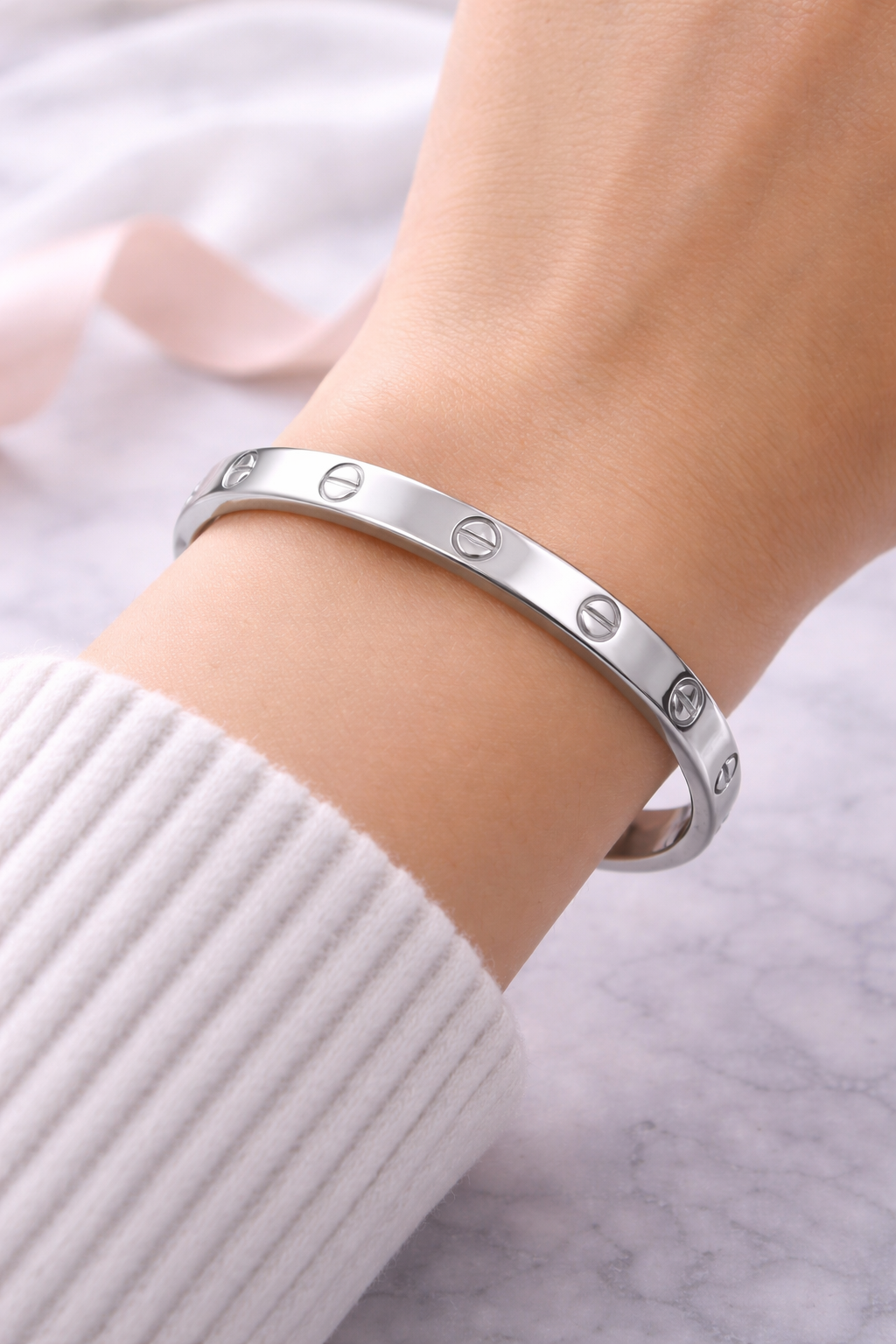 Love Bangle Bracelet 6mm – Stainless Steel – Luxury Style Gift for Her